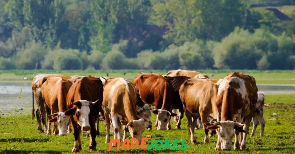 Cows at village parties 