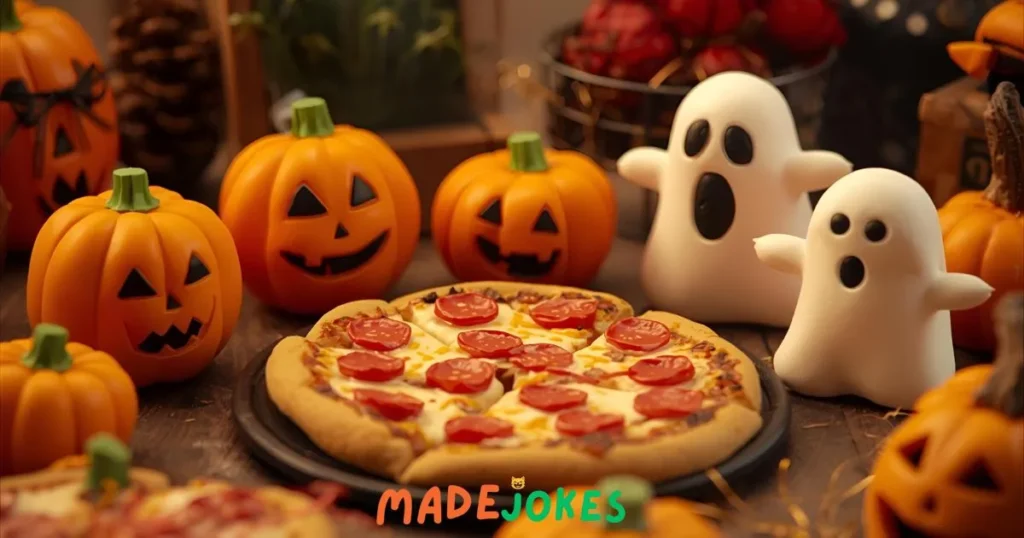 Cheesy Halloween Pizza 