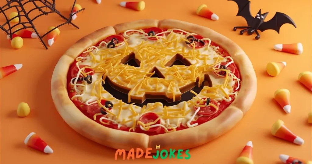 One liner Halloween Pizza 