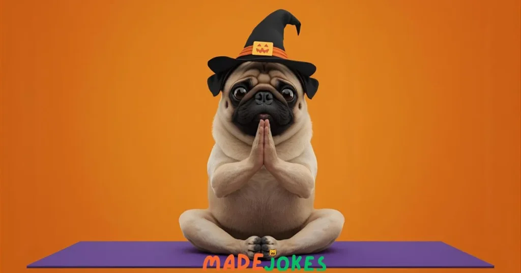 Pug Halloween Yoga Puns